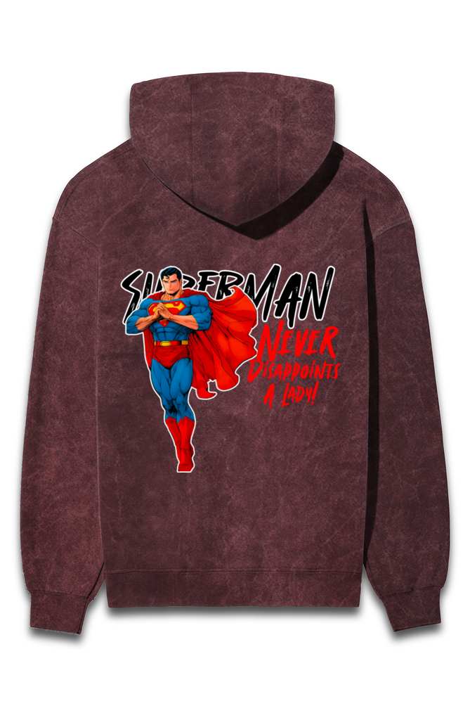 PREMIUM SuperMan Acid Washed Oversized Hoodie