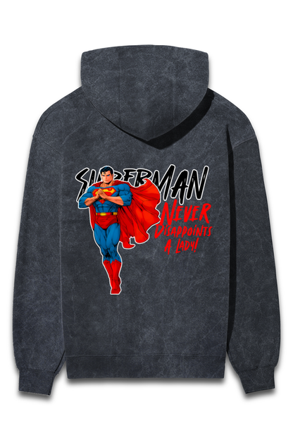 PREMIUM SuperMan Acid Washed Oversized Hoodie