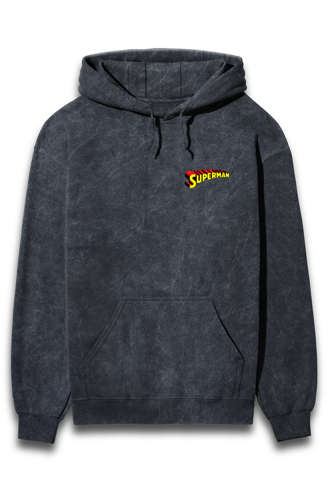 PREMIUM SuperMan Acid Washed Oversized Hoodie